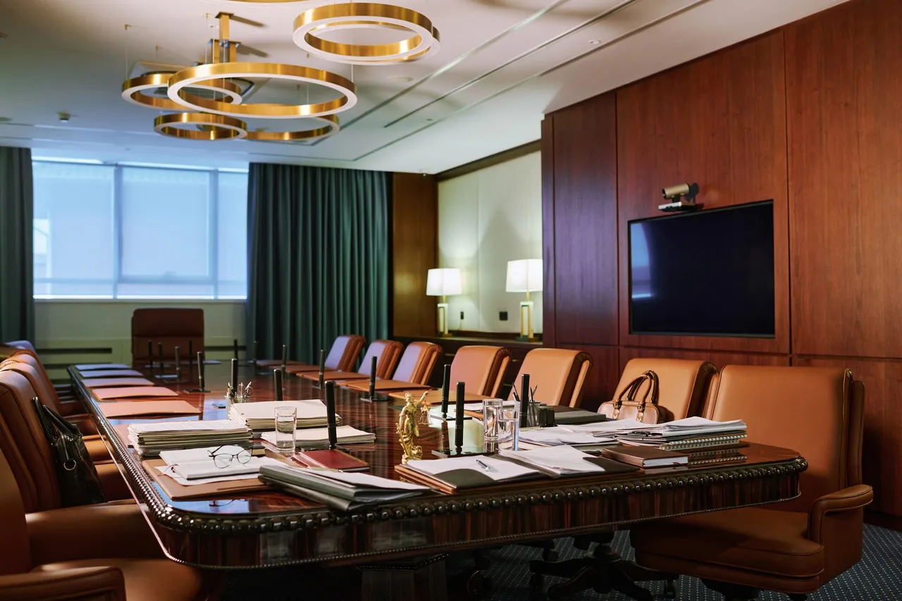 boardroom table and chairs